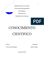 TRABAJO DEL CONOCIMIENTO CIENTIFICO-METODOLOGIA DE LA INVESTIGACION
