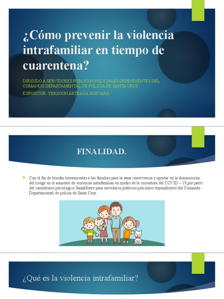 Cómo Prevenir La Violencia Intrafamiliar en Tiempo | PDF | Violencia ...