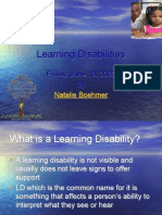 Learning Disabilities: Friday, June 10, 2022 by