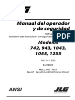B - 742943104310551255 (ANSI) - JLG - Operation - Spanish