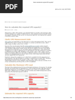 How to calculate the required UPS capacity_