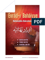 Evrâd-I Bahâiyye - Bahâeddin Şah-I Nakşıbend Hazretleri