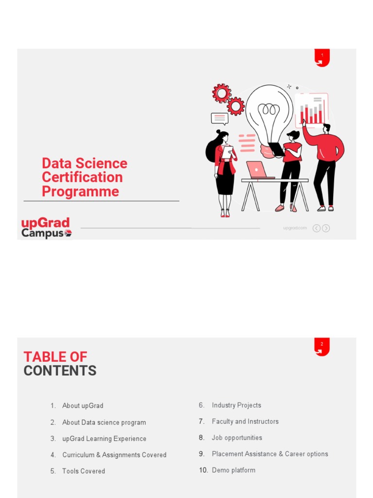 Data Science Certification by upGrad | PDF | Analytics | Data Analysis