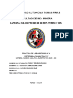 Informe de Laboratorio # 4 Determinacion de Plata