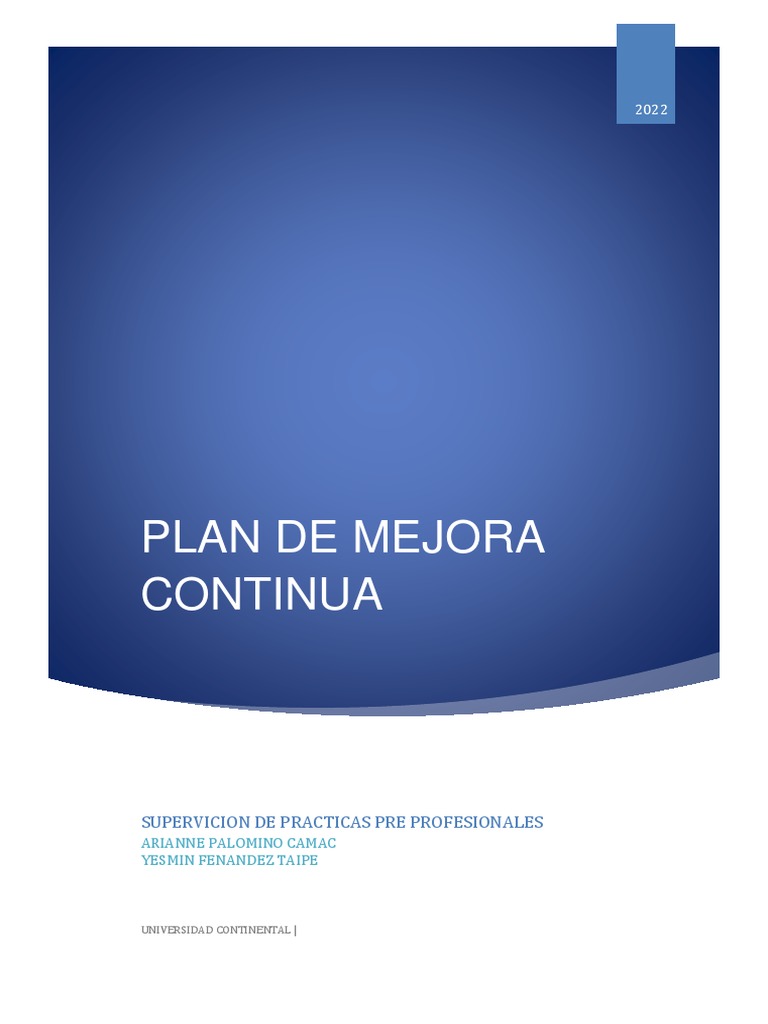 Plan de Mejora Continua en Minera Volcan | PDF | Business | Planificación