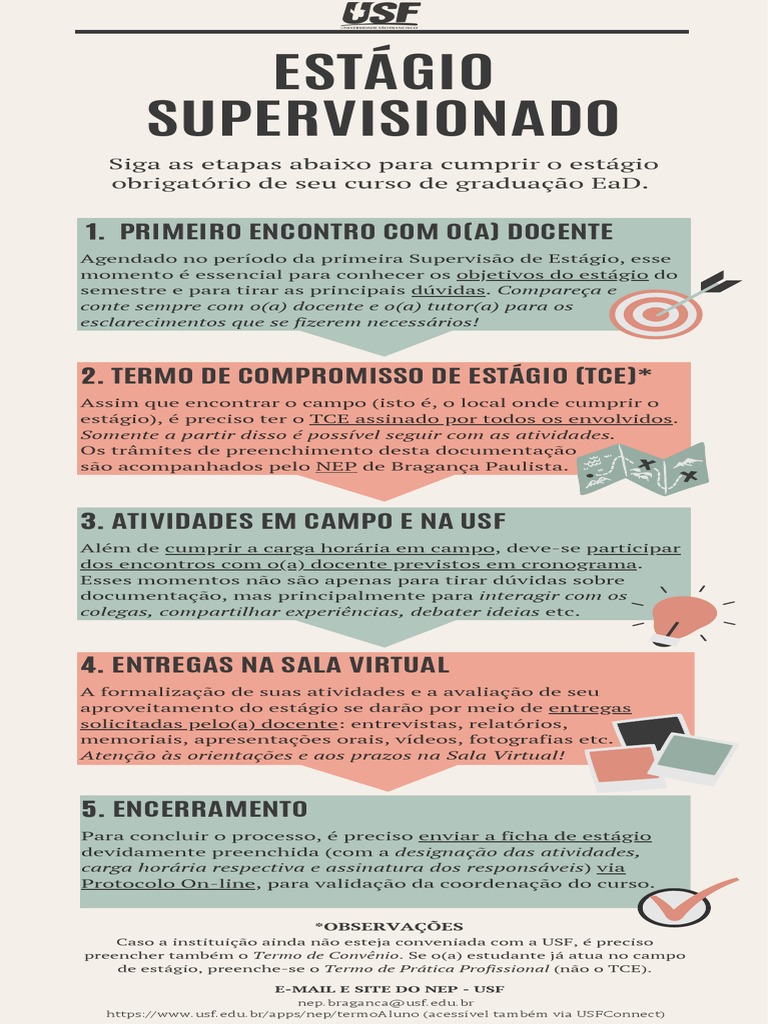 Etapas para cumprir estágio supervisionado EaD | PDF