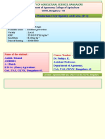 Practical Crop Production-II (Irrigated), AGR 212, (0+1) : Experimental Details