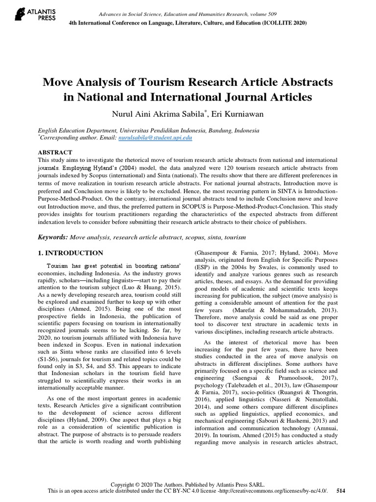 move analysis of research articles