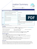 Critical Information Summary: AGL Home Fast NBN Plan