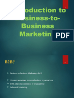 Introduction To Business-to-Business Marketing