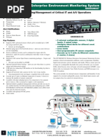 Medium Enterprise Environment Monitoring System: SNMP and Web Monitoring/Management of Critical IT and A/V Operations