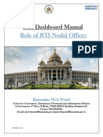 RTI Dashboard Manual: Role of RTI Nodal Officer