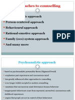 Approaches To Counselling