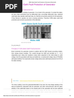 100% Stator Earth Fault Protection of Generator - Electrical4u
