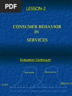 LESSON 2-4 Consumer Behavior in Services