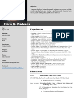 Erico Paderes (Resume)