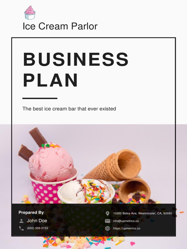 Ice Cream Parlor Business Plan Example PDF Expense Gross Margin