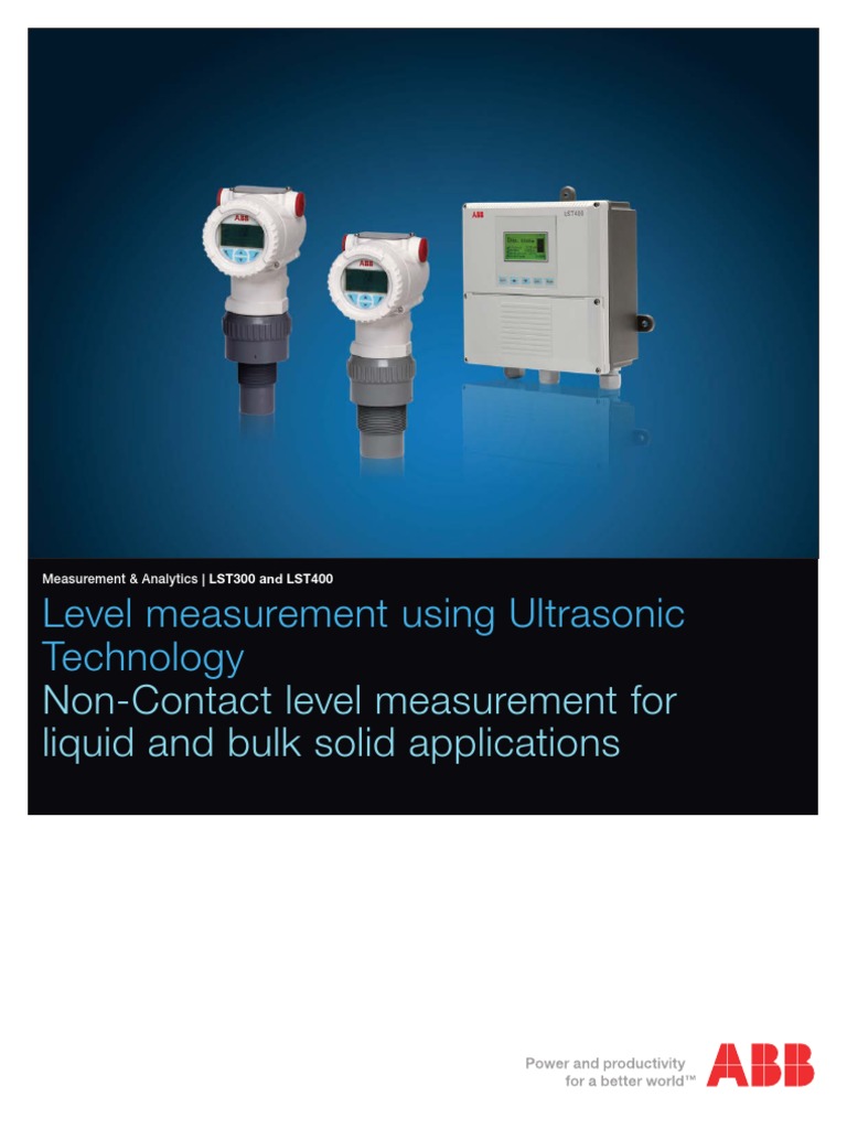 Abb Ultrasonic Level lst300 lst400 Brochure PDF Ultrasound