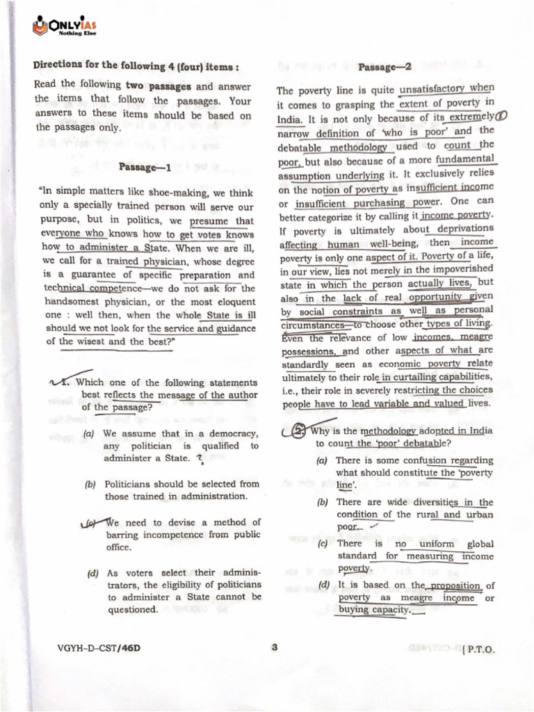 Upsc Cse (CSAT) Question Paper 2022 (1) Compressed Compressed PDF