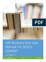 SAP Business One User Manual For SESCO Cement: Good Receipt PO