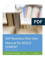 SAP Business One User Manual For SESCO Cement: Outgoing Payment