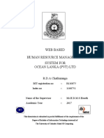 Web Based Human Resource Management System For Ocean Lanka (PVT) LTD