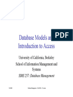 Database Models and Introduction To Access