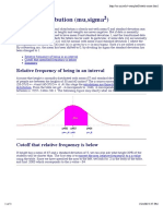 Normal Distribution (Mu, Sigma Squared)