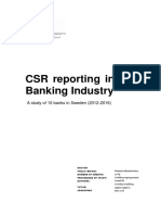 CSR Reporting in The Banking Industry: A Study of 10 Banks in Sweden (2012-2016)