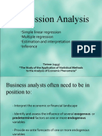 Regression Analysis - Introduction SLR