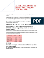 Cómo Calcular El Punto de Equilibrio para Varios Productos