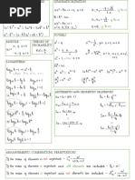 Algebra and Calculus Cheat Sheet