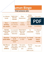 Human Bingo Game