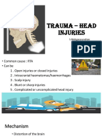 Trauma - Head Injuries: S.Mohganasundram S1