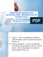 Praktikum Farmakologi Aktivitas Obat Terhadap Sistem Syaraf Pusat