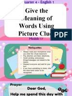 Give The Meaning of Words Using Picture Clues