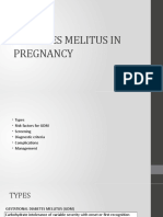 Diabetes Melitus in Pregnancy