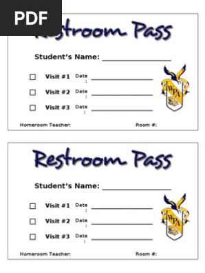 Restroom Pass