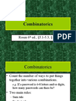 Combinatorics: Rosen 6 Ed., 5.1-5.3, 5.5