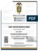 Certificado Diplomado Gerencia Educativa