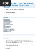 PLUSTRON URC11E-8, URC11E-8A, URC11E-8B Universal Remote Control User Manual