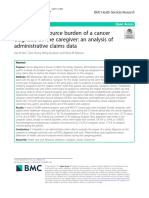 Health and Resource Burden of A Cancer Diagnosis On The Caregiver - An Analysis of Administrative Claims Data