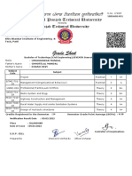 Grade Sheet: Bachelor of Technology (Civil Engineering), SEVENTH Semester, Nov-2021