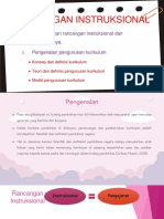 Rancangan Instruksional: Menerangkan Rancangan Instruksional Dan Keperluannya. Pengenalan Pengurusan Kurikulum