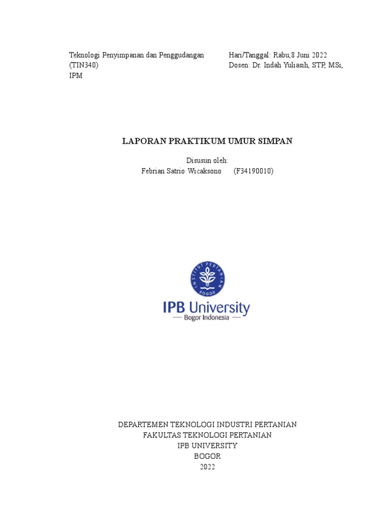 Laporan Umur Simpan Produk Pangan | PDF