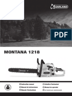 Manual de instrucciones motosierra Garland Montana 1218
