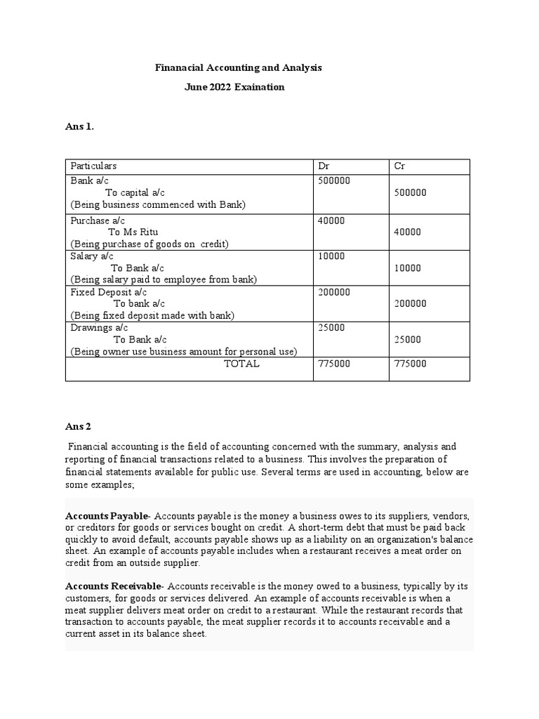 Financial Accounting and Analysis | PDF | Balance Sheet | Dividend