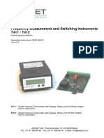 Frequency Measurement and Switching Instruments T411 / T412: Include Special Editions Operating Instructions 383D-64619