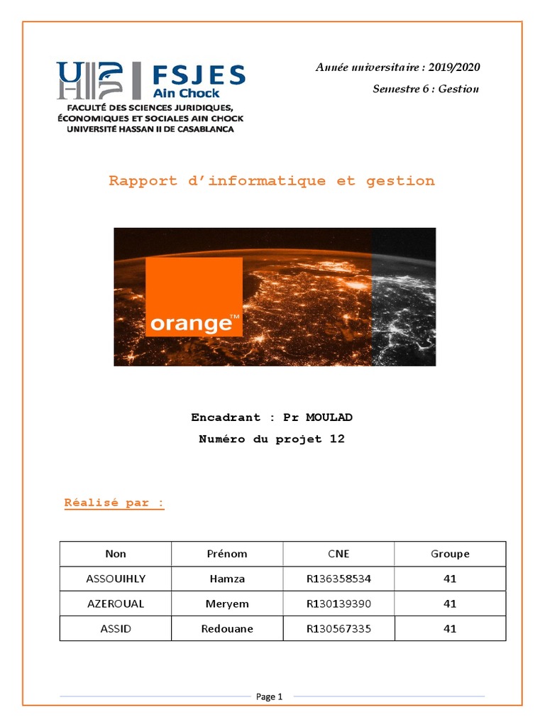 Enquête de satisfaction clients Orange | PDF