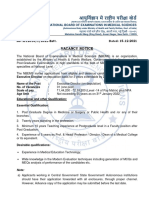 Vacancy Notice: National Board of Examinations in Medical Sciences